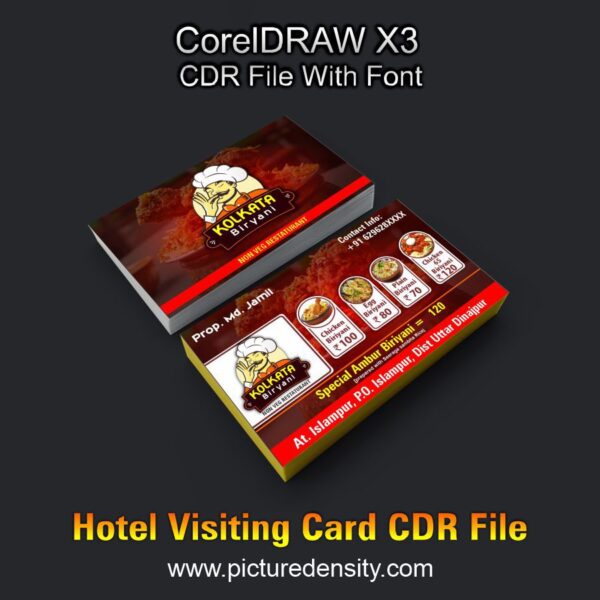 Hotel Visiting Card CDR File