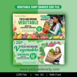 Vegetable Shop Banner CDR File