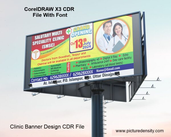 Clinic Banner Design CDR File