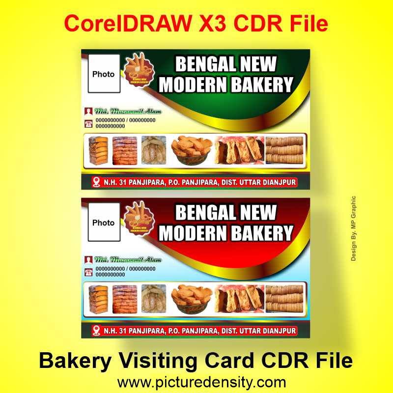 Bakery Visiting Card CDR File