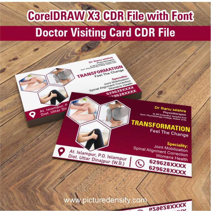 Doctor Visiting Card CDR File