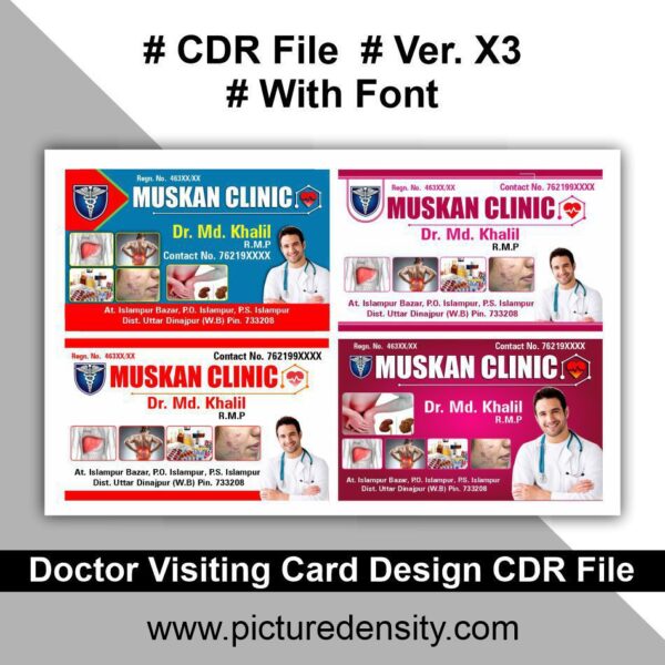 Doctor Visiting Card Design CDR File