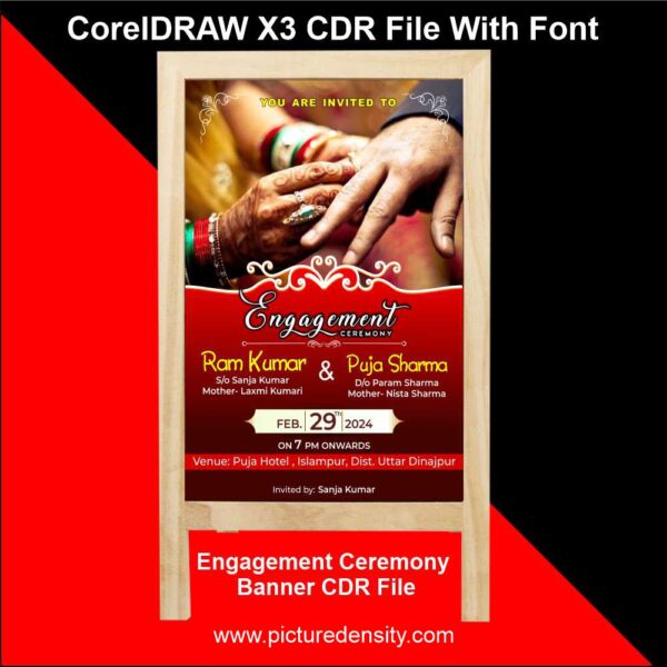 Engagement Ceremony Banner CDR File