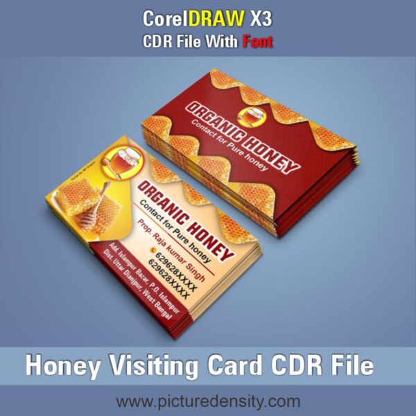 Honey Visiting Card CDR File