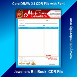 Jewellers Bill Book CDR File