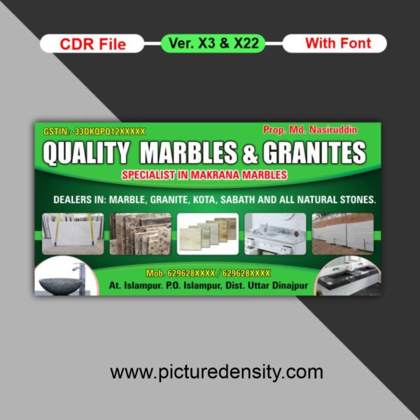 Marbles & Granites Flex Design CDR File