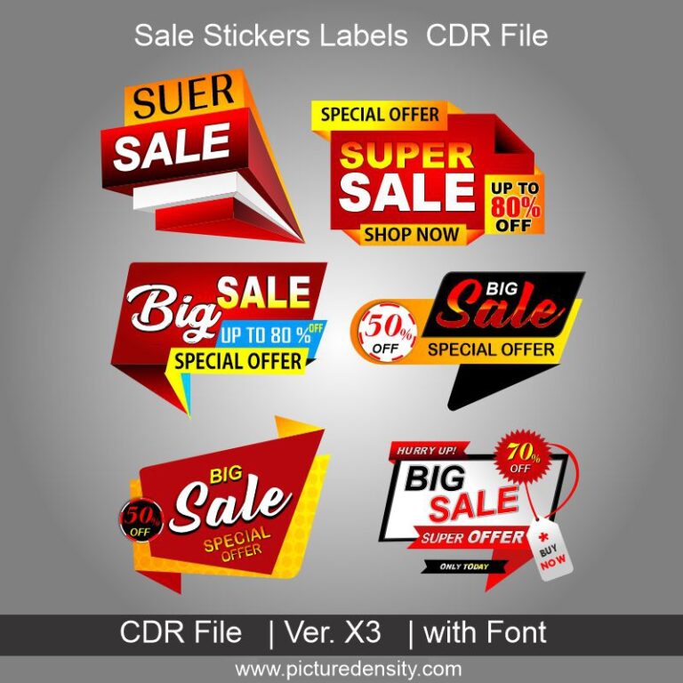 Sales Sticker Simple Sale Stickers Labels CDR File » Picturedensity