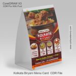 Kolkata Biryani Menu Card CDR File