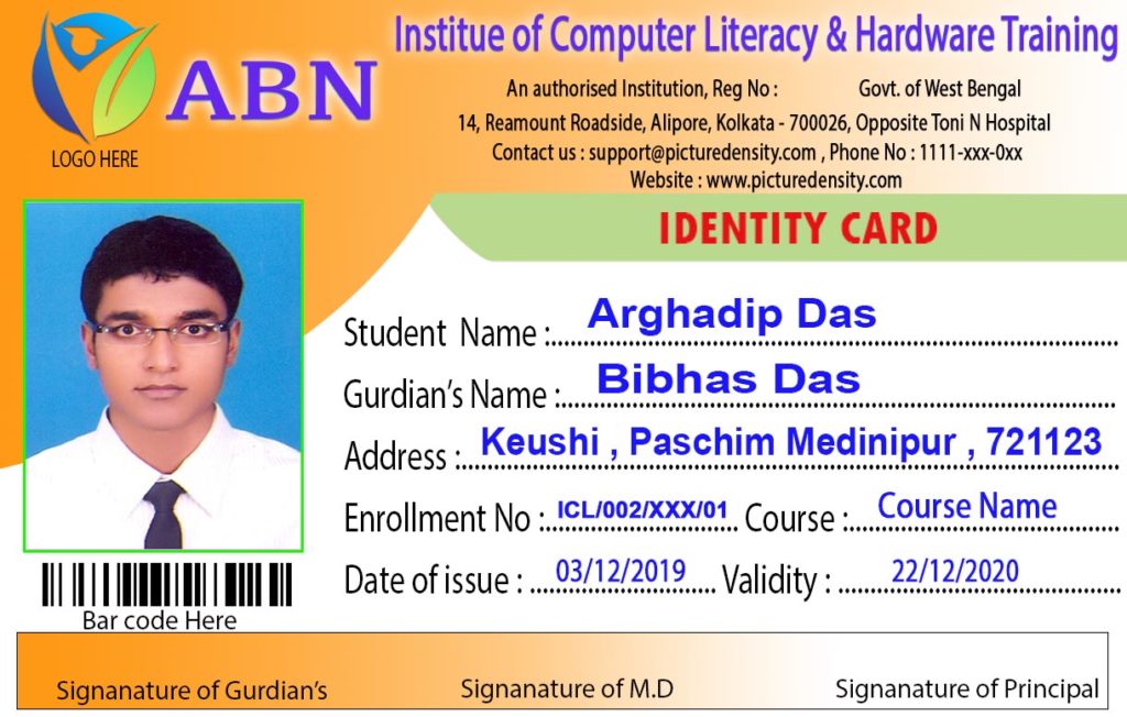 Computer Centre Id Card » Picturedensity