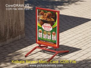 Kolkata Biryani Menu Card CDR File