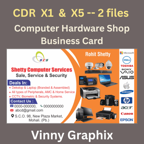 Computer Repair & Service Shop Business Card