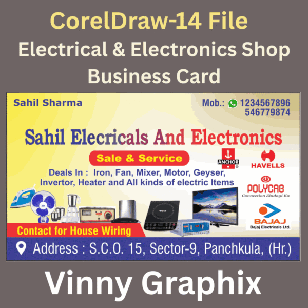 Electric & Electronics Shop Business Card