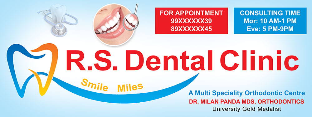 R.S. Dental Clinic 8x3 ft_1987 - PMC Dental Doctor Clinic Banner Design PSD8x3 ft_1987 - PMC - Image 1