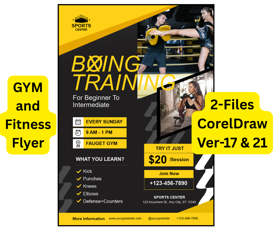 Flyer FaceBook Size (1) Gym & Fitness Flyer-3 - Image 1
