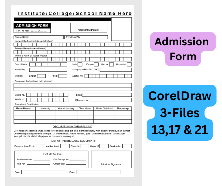 School / College / Institute Admission Form » Picturedensity