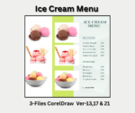 Ice Cream Menu Card CDR File 3 in 1 - Image 2