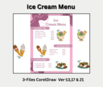 Ice Cream Menu Card CDR File 3 in 1 - Image 4